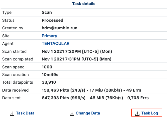 Task log