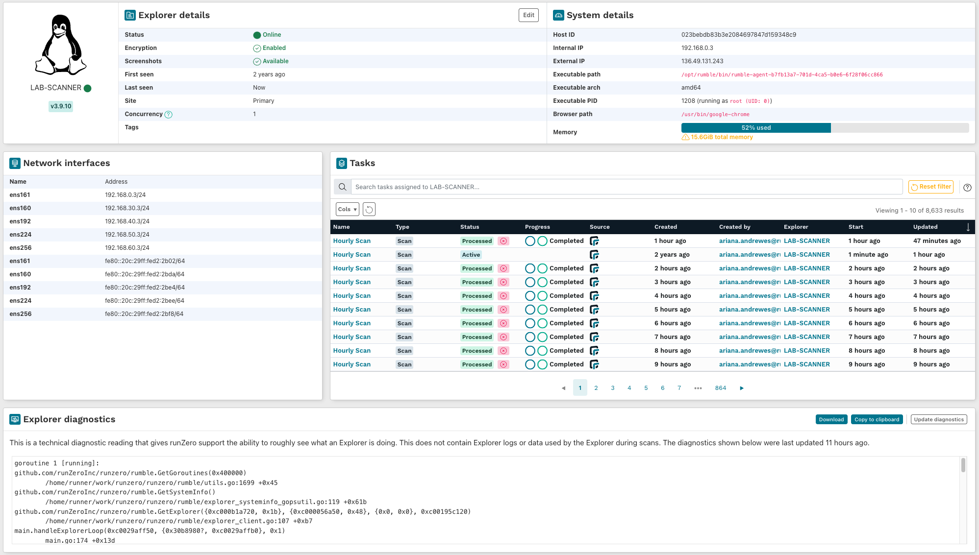 runZero Explorer details page