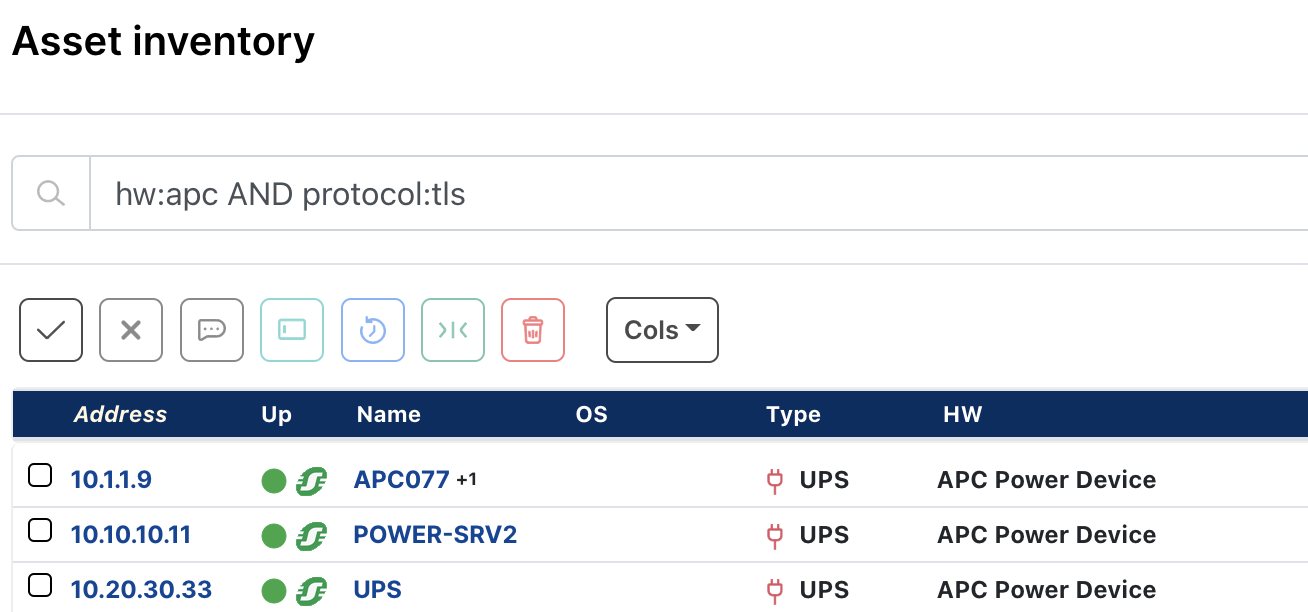 Find APC assets