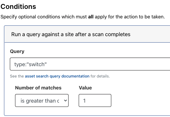 Set condition for matches