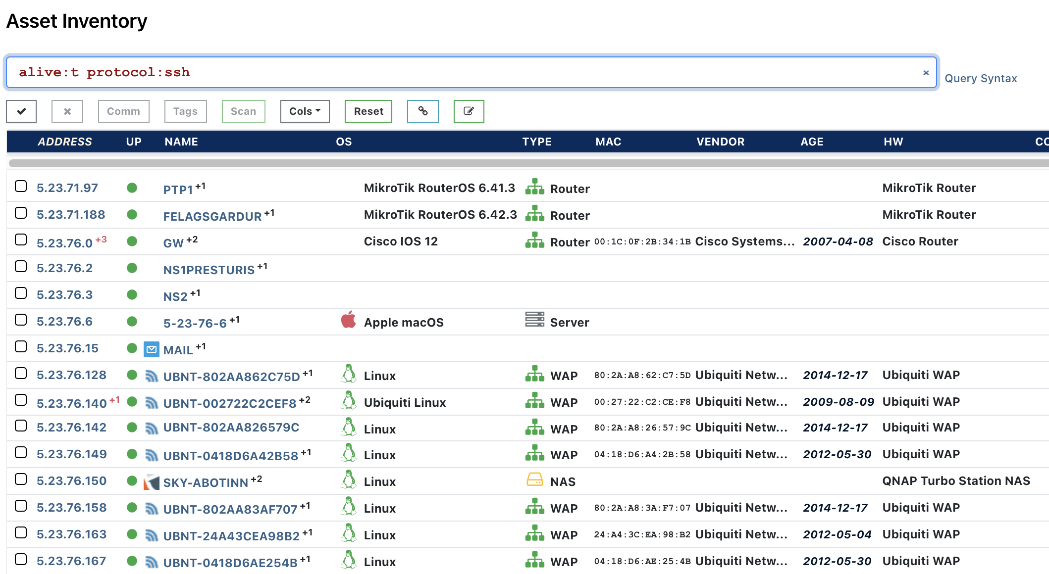 Finding Hosts with open SSH ports