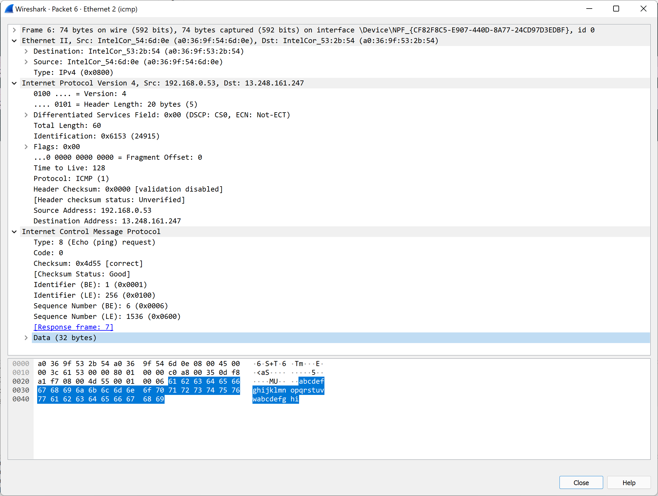 ICMP Echo Request