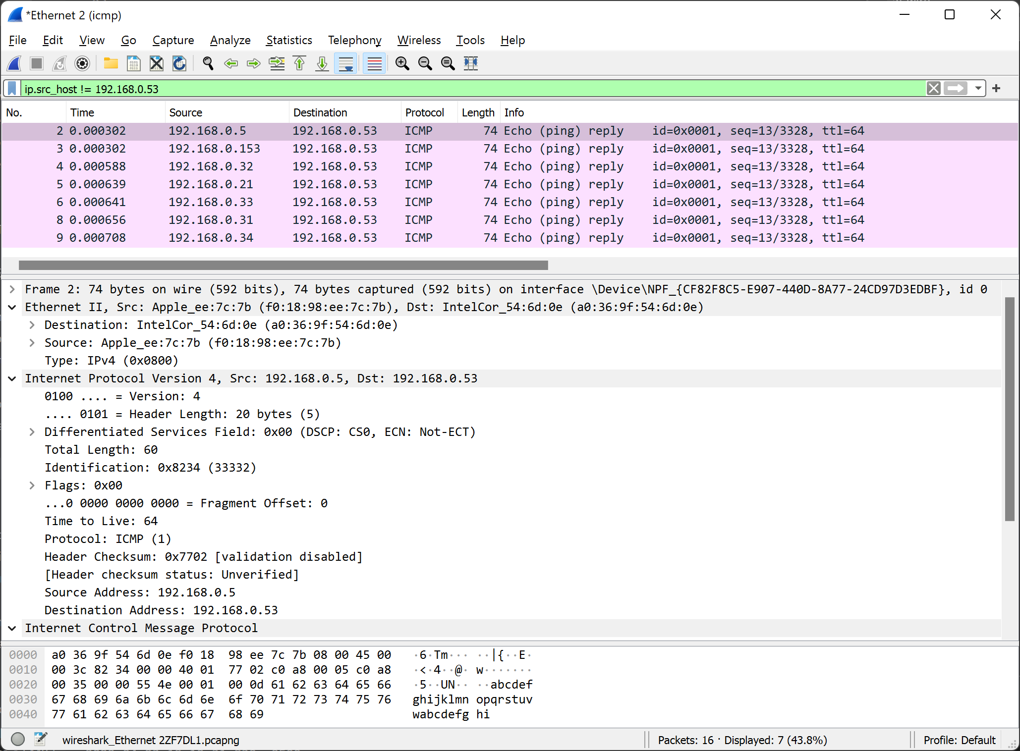 ICMP Echo Replies from Broadcast