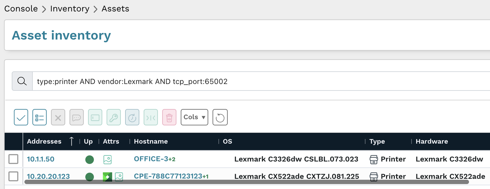 Lexmark prebuilt query is available in the Queries Library