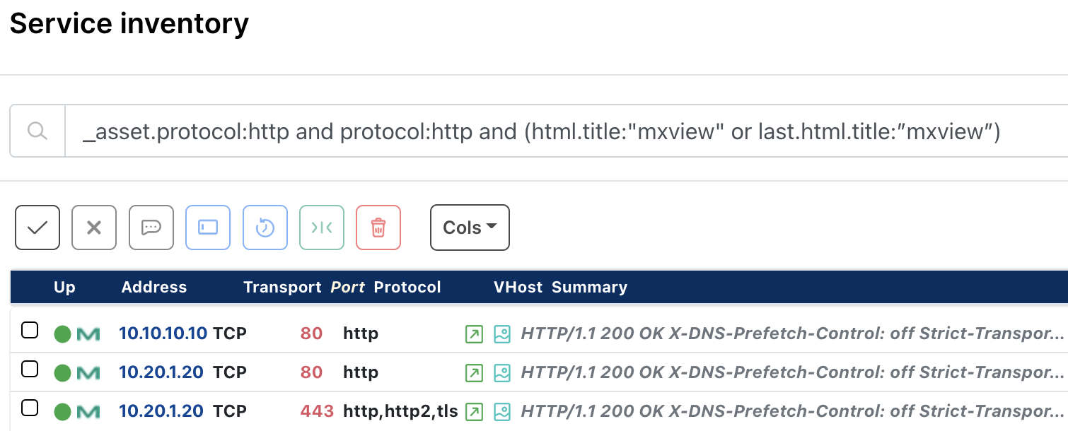 Find Moxa MXview instances