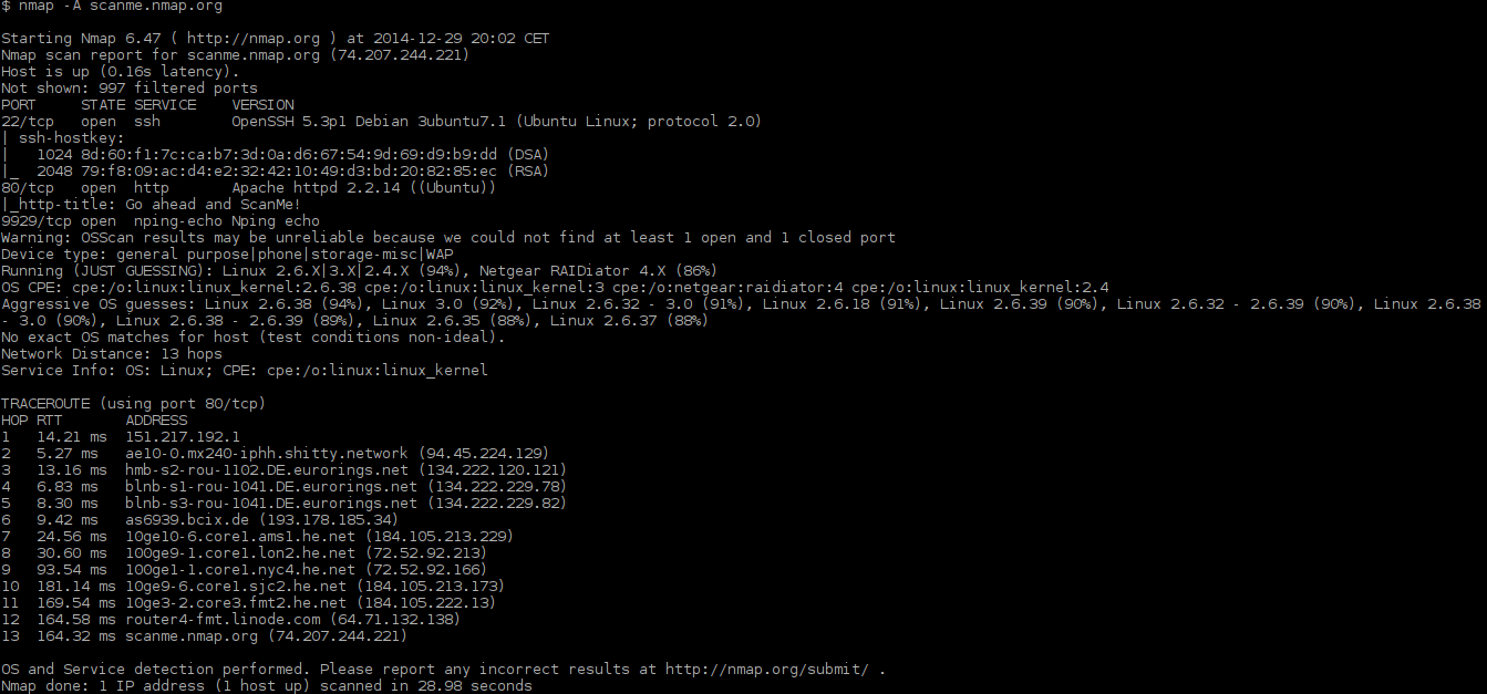 Nmap interface