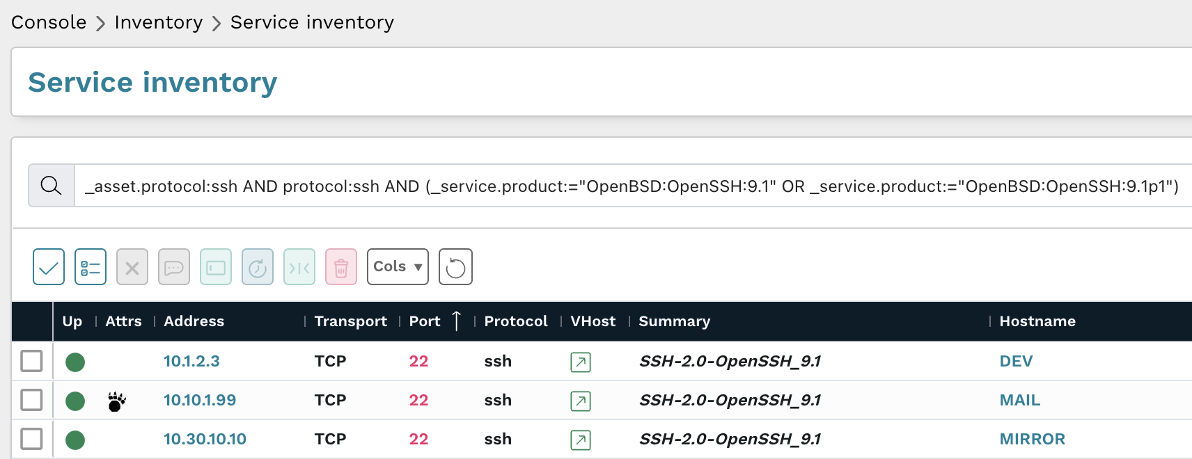 OpenSSH query