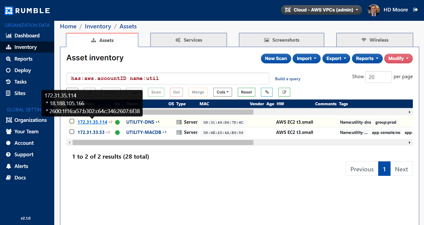 AWS EC2 scan enrichment