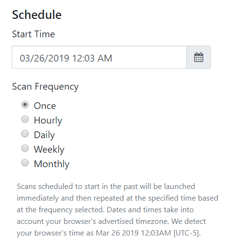 Rumble Network Discovery Beta 2 Scheduled Scans