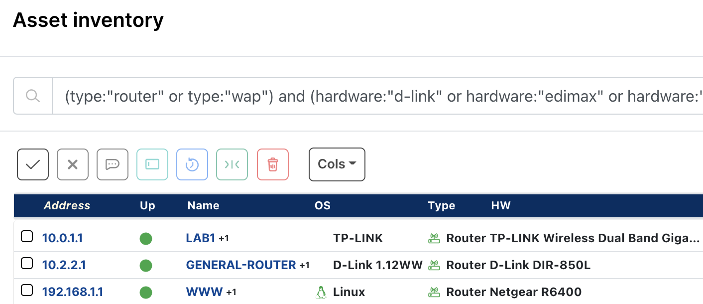 Find vulnerable routers in your network inventory