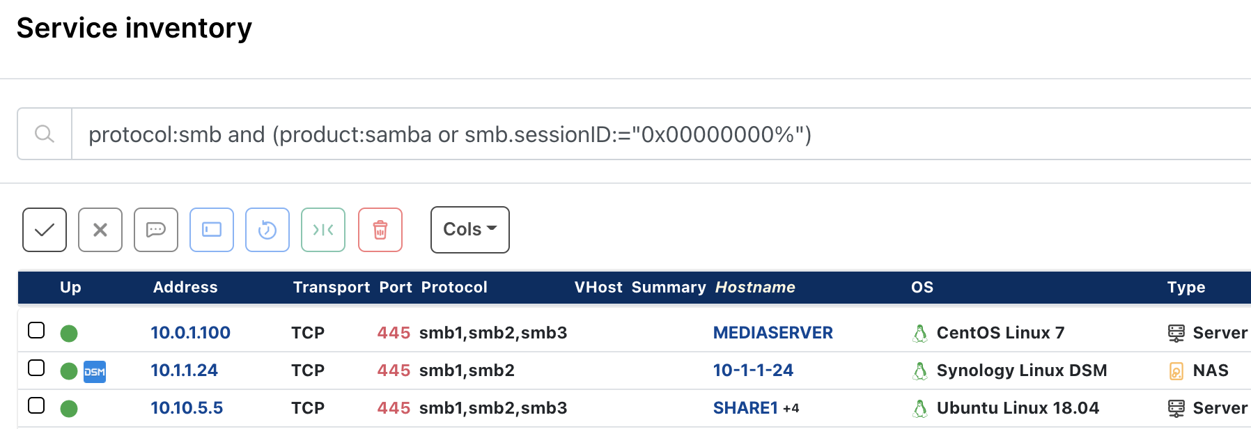 Find Samba instances Find Samba instances