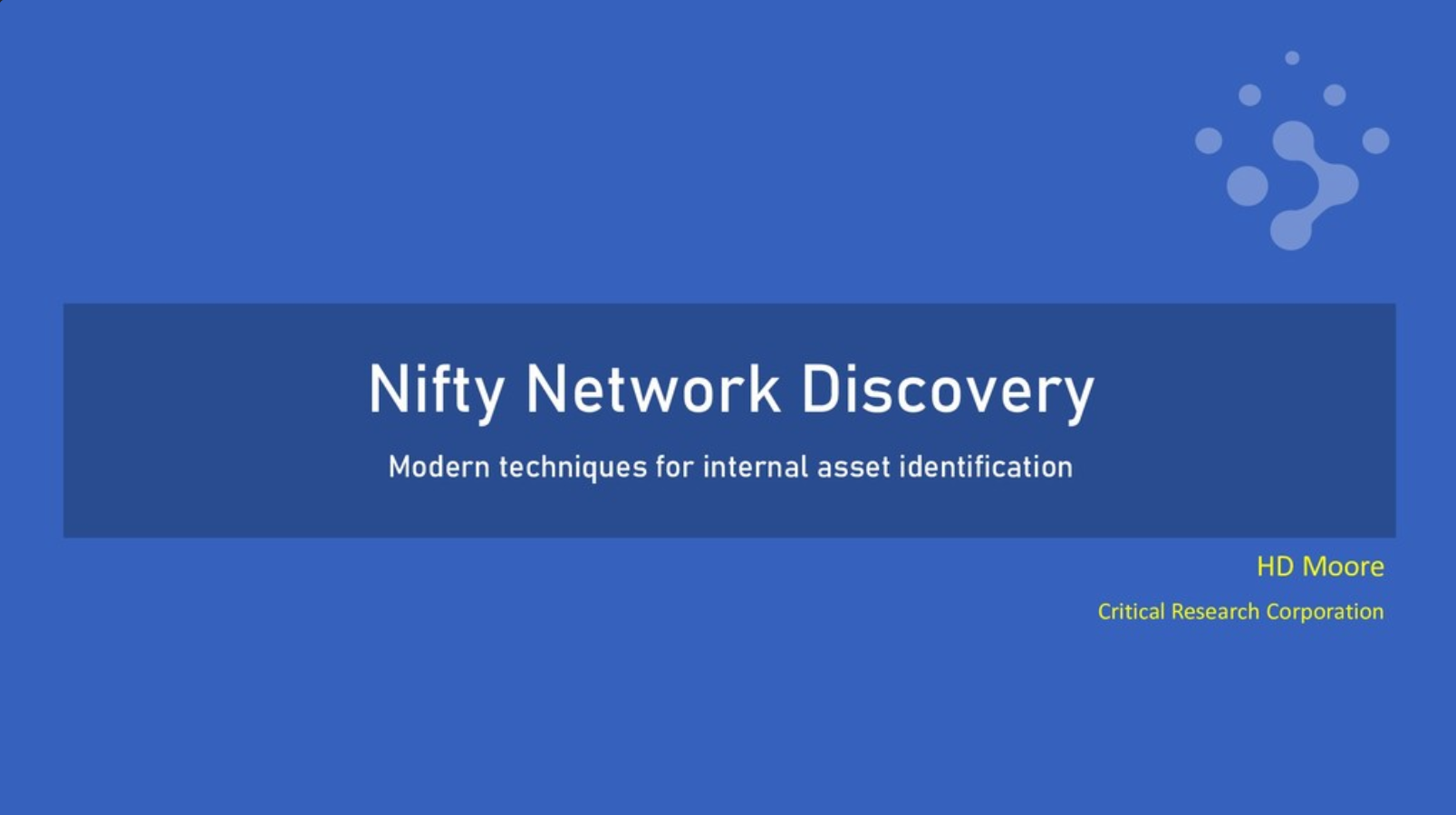Network Discovery Powered by Research