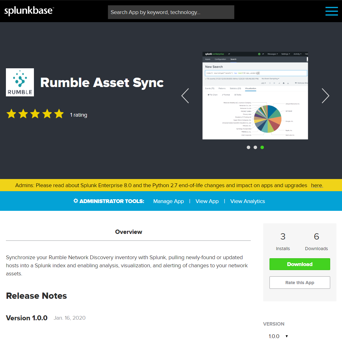 Syncing Rumble Assets with Splunk