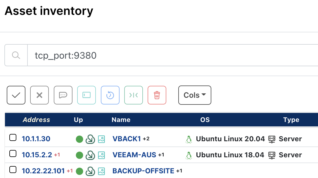 Veeam prebuilt query is available in the Queries Library