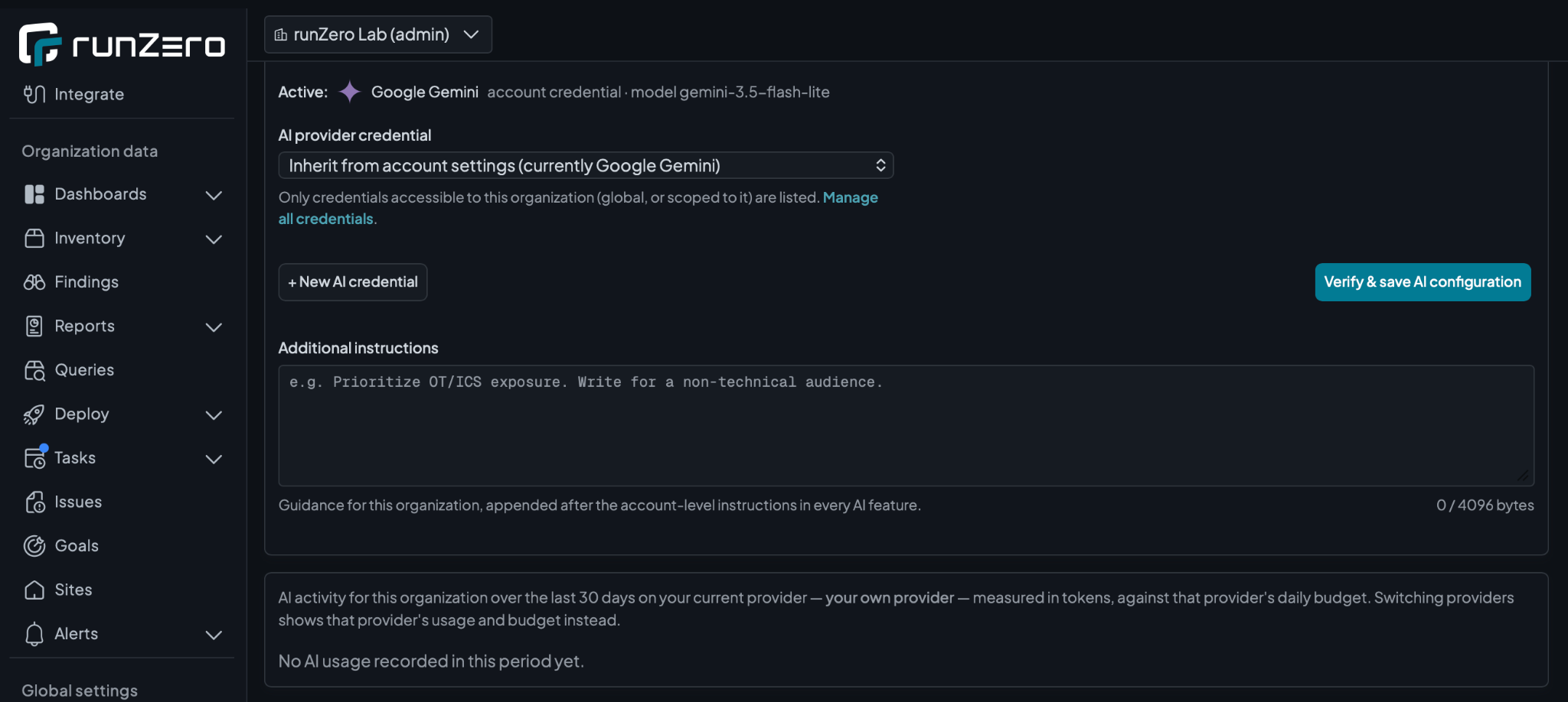 Account Level AI Configuration