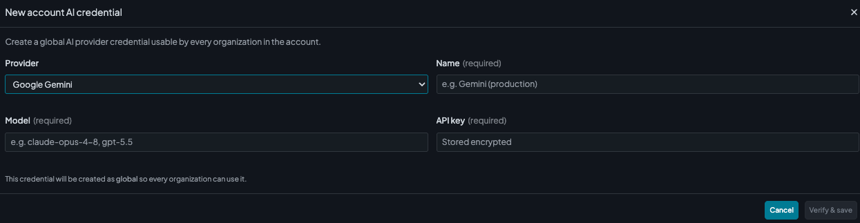 Organization Level AI Setting