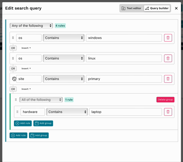 Query Builder animated